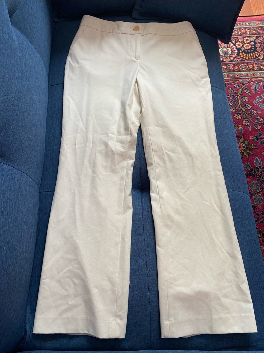 Talbots Cream Wide-Leg Dress Pants
